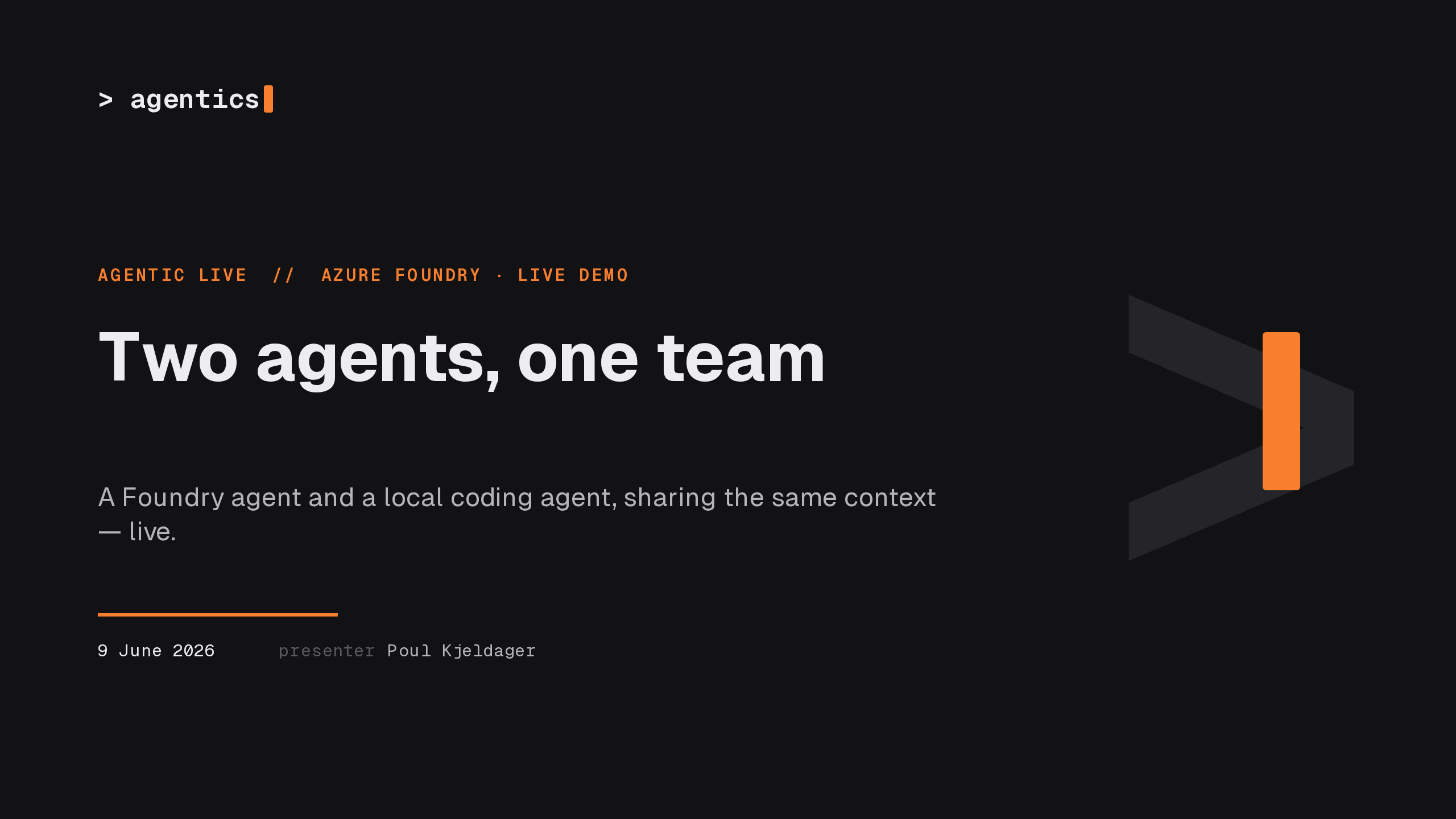 Agentics — Cover
